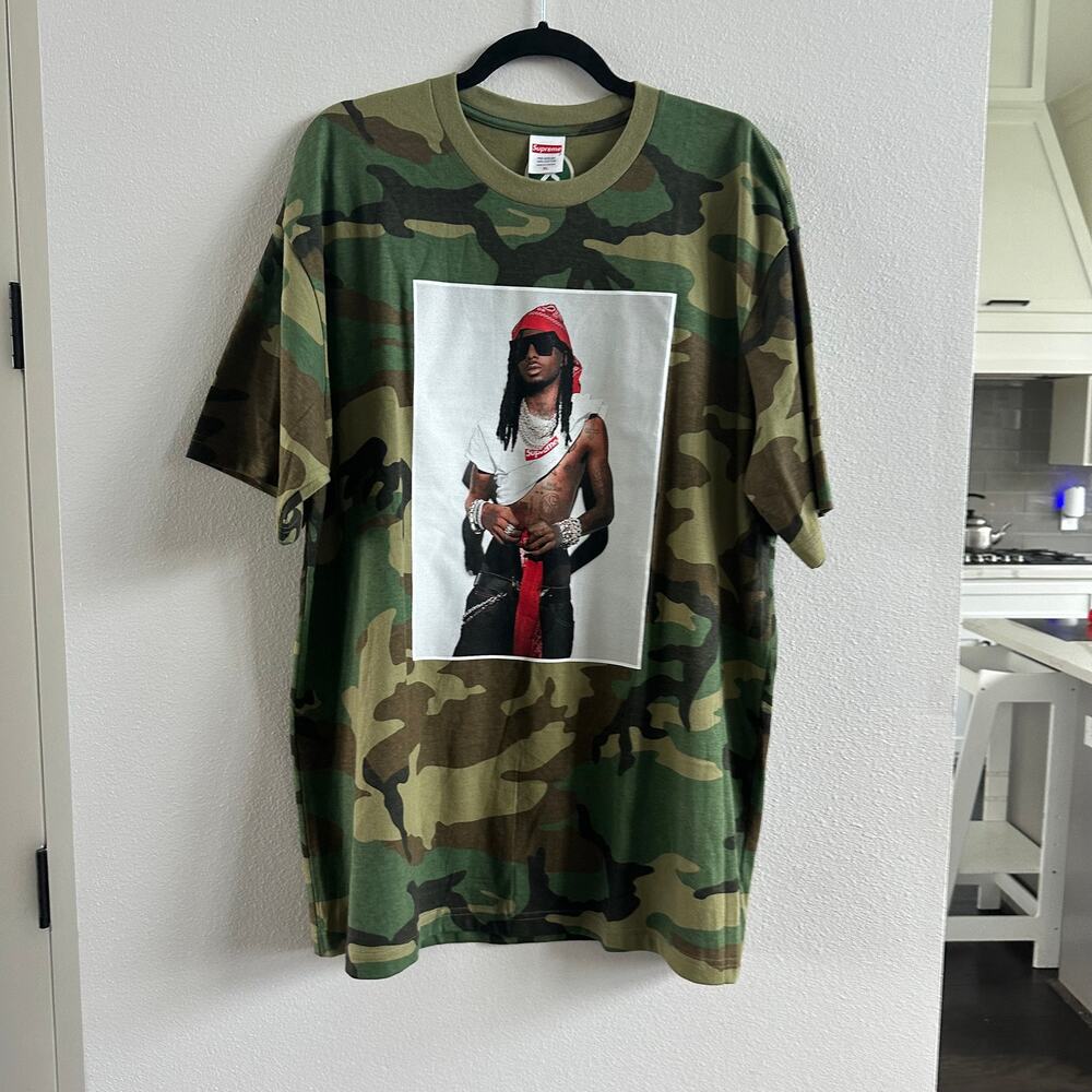 StockX Supreme Playboi Carti Tee Woodland Camo Short Sleeve T-Shirt New